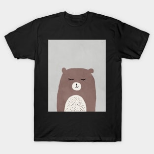 Bear, Abstract, Mid century modern kids wall art, Nursery room T-Shirt